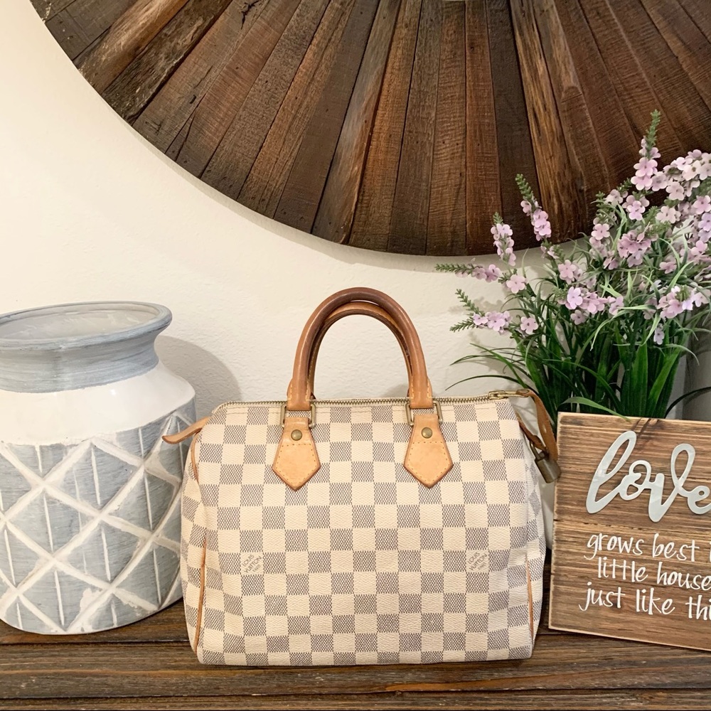 SOLD❤️Louis Vuitton Azur Speedy 25 & Sarah Wallet - Picture 5 of 16